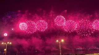 Qatar National Day 2018  Al corniche  Doha  Qatar  Fireworks  Drone Air Show  Katara