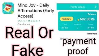 Mind Joy Daily Affirmations real or fake  Mind Joy daily Affirmations withdrawal proof