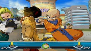 Krillin and Android #18 VS Android #17 CPU VS CPU - Dragon Ball Z Infinite World