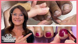 Pedicure Tutorial with Nail Polish - No Talking #nails #satisfying