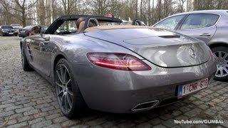 Mercedes-Benz SLS AMG Roadster - Start up sound & Driving