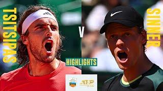 Stefanos Tsitsipas vs Jannik Sinner Highlights  Rolex Monte Carlo Masters 2024