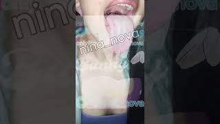 Wide and long tongue challenge throat uvula