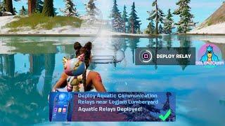 Establish Device Uplink & Deploy Aquatic Communication Relays near Logjam Lumberyard 3