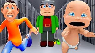 Baby & Daddy Escape GRANDPA PRISON