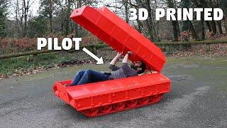 FIELD TESTING THE BIG 3D PRINTED TANK and ride in