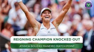 The Reigning Champ is OUT  Jessica Bouzas Maneiro  Winning moment  First round  Wimbledon 2024