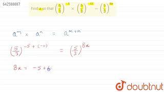 Find x\nso that 53^-5×\\ 53^-11=53^8x  8  POWERS  MATHS  RD SHARMA ENGLISH  ...