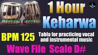 Taal Keharwa loop 1 hour high quality - Tabla for practicing vocal and instrumental music