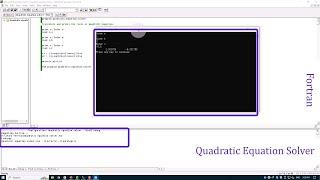 Fortran Program - Solve a Quadratic Equation