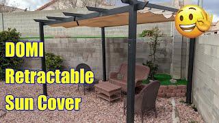 #Domi Outdoor Retractable Pergola with Sun Shade Canopy #founditonamazon