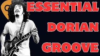 Essential Dorian Latin Rock Groove  Guitar Jam Track G Dorian  97 BPM