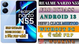 Realme Narzo N55 FRP Bypass   New Security Android 13 Update  All Realme FRP Bypass Solution 2023