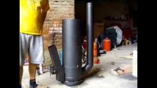 Rocket Stove finished - GERMAN  Raketenofen endlich fertig