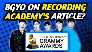 Grammy Awards Article Includes BGYO Among Other Asian Artists