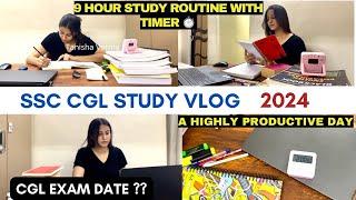 SSC CGL 2024 Study Vlog  An honest day in life of an SSC aspirant  CGL Exam Date #ssc #ssccgl