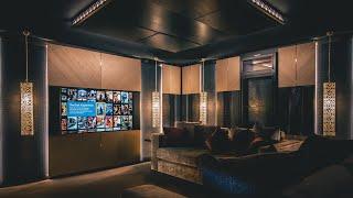 Luxury £100K MEDIA ROOM with KALEIDESCAPE and hidden speakers projector and TV