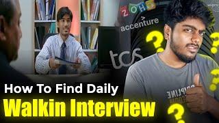 7 Ways to find Daily walk-In Interview for IT Jobs  how to find it jobs interview in tamil