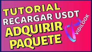 ViDiLook Tutorial de Como Ganar Dinero Viendo VIDEOSVer anuncio Recargar USDT adquirir paquetes