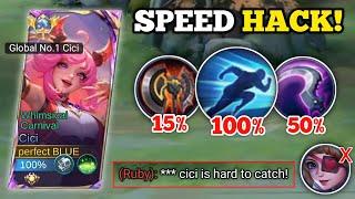 NEW SEASON CICI SPEED HACK BUILD‼️ must try  CICI VS. RUBY -MLBB