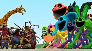 All New Zoochosis Mutant Animal Vs All Poppy Playtime Smiling Critters In Garrys Mod