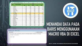 Menandai Data Pada Baris Menggunakan Macro VBA di Excel