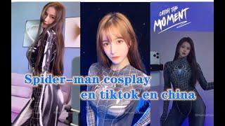tiktok Spider-man cosplay en china，Spider-man cosplay in china