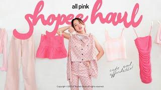 PINK SHOPEE HAUL v affordable and trendy 20+ items 
