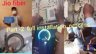 Jio fiber installation  part-2  speed of jio fiber setup for landline call  hindi full install