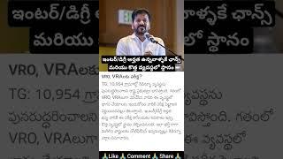 Telangana VRO VRA Notification 2024