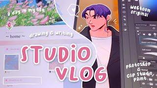  Studio vlog  a day in my life as a webtoon original creator