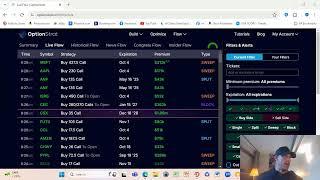 Watch Andrew Keene Multimillionaire trader trade live with real money and real time w OptionStrat