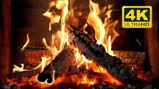  Cozy Fireplace 4K 12 HOURS. Relaxing Fireplace with Crackling Fire Sounds. Fireplace Burning 4K