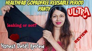 HealthFab Gopadfree ULTRA Reusable Period Panty Honest Review  Leaking or not? #gopadfree #periods