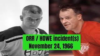 Gordie Howe  Bobby Orr incident at Boston Garden in November 1966 1966-67 NHL season.