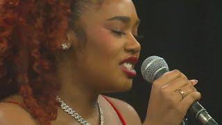 Singer Morgan Taylor performs