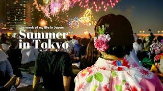 Summer In Japan Firework Festivals in Tokyo Aesthetic cafe with best view Summer food Tokyo VLOG