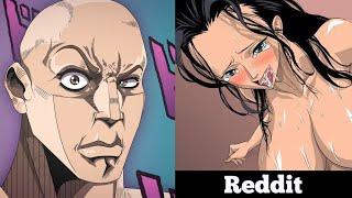 Anime vs Reddit the rock reaction meme One Piece