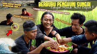 MANDI SUNGAI & BERBURU KIJING TANGAN KOSONG CAMPUR SAMBAL NANAS & NUGET AUTO NGILERRR