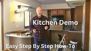 How To Remove Kitchen Cabinets & Microwave To Renovate  Remodel