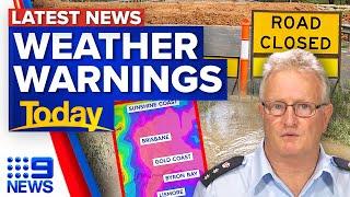 Emergency weather warnings issued across three states  9 News Australia