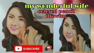 My wonderful wifefaber castel colored pencil drawingadrians art