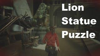 Resident Evil 2 Remake Claire 2nd Run - Lion Statue Puzzle