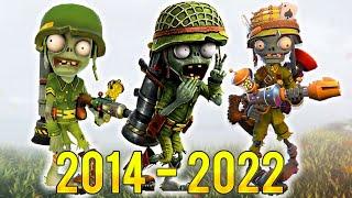 EVOLUTION OF THE FOOT SOLDIER 2014 - 2022 in PvZ Garden Warfare 1 2 & Battle For Neighborville