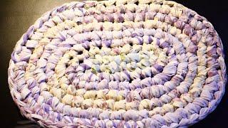 Crochet Oval Rag Rug Part 1 crochet continuous round oval rug.