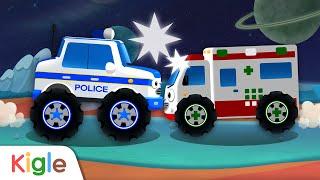 Tayo Bus Kecil  Monster Truk Mobil Polisi Ambulans  Tayo the little bus  Kigle TV Indonesia