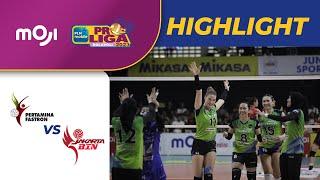 Jakarta Pertamina Fastron VS Jakarta BIN 3-1  Highlight FINAL FOUR PLN Mobile Proliga 2023