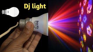 How to make powerfull DJ Light at home using old LED Bulb  Decoration light  Dj light  light