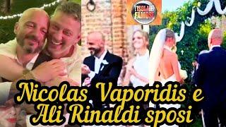 NICOLAS VAPORIDIS e ALI RINALDI matrimonio super blindato in castello toscano 🫶