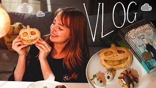 a cozy halloween vlog  reading & spooky baking